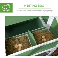 49" Small Chicken Coop Hen House with Garden Space, Chicken House Outdoor Run Cage with Weather Protection, 2-4 Birds, G
