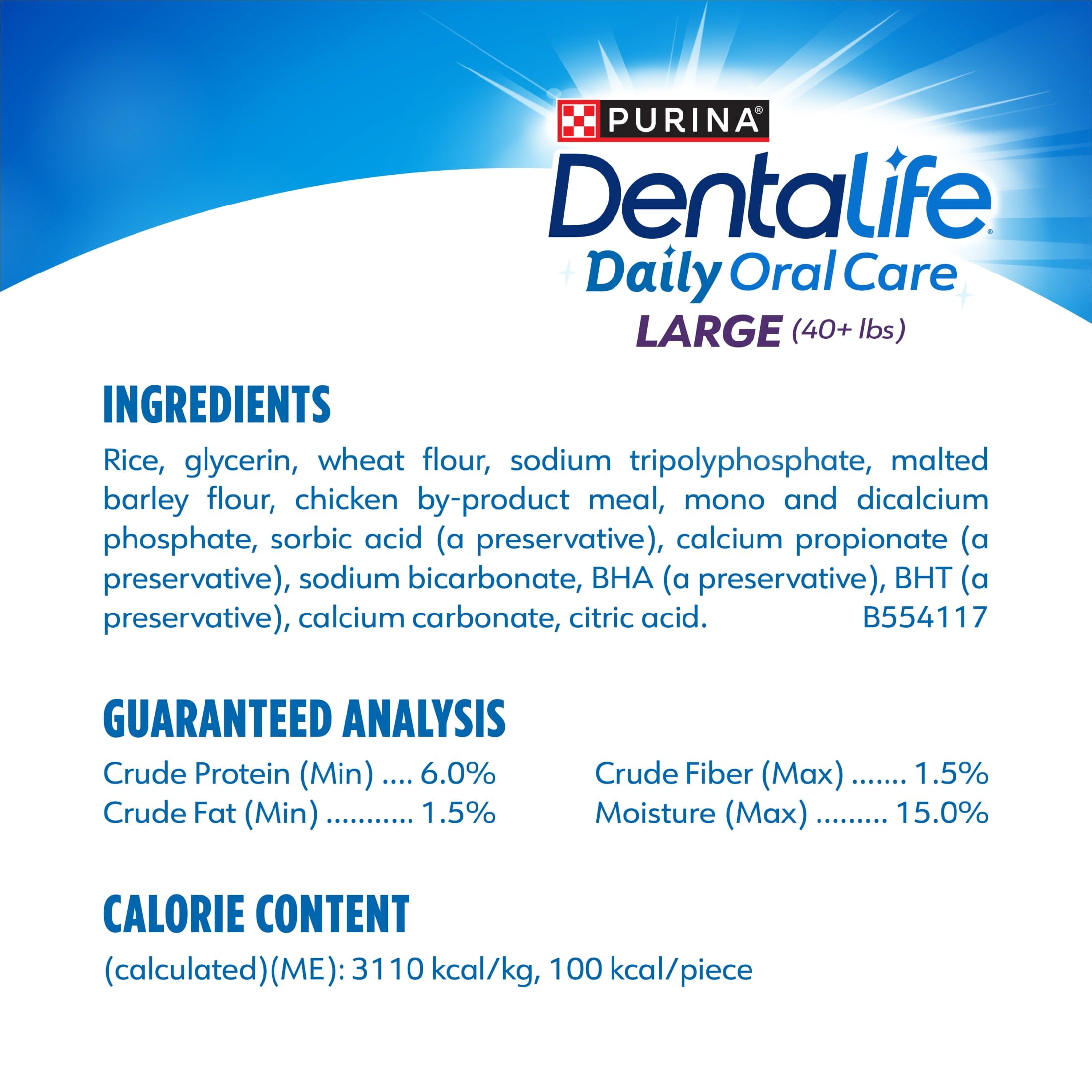 Purina Daily Oral Care Large Dog Treats Dental Chews with Chicken - BIG FRENCHIES