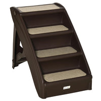 4-Level Portable Pet Stairs, Foldable Dog Ramp, Lightweight Cat Steps, with Nonslip Soft Mats, for High Bed, Sofa, Up to