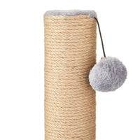 Upgrade your kitty's playtime with our 17" Deluxe Jute Cat Scratching Post & Arch Grooming Massager in stylish gray! 🐾✨ Perfect for happy paws and a healthy coat! - BIG FRENCHIES