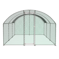 Large Chicken Coop Metal Chicken Track With Waterproof And UV Cover, Dome Shape Walk-In Fence Chicken Coop For Outdoor A
