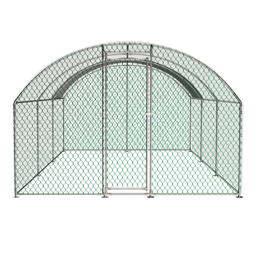 Large Chicken Coop Metal Chicken Track With Waterproof And UV Cover, Dome Shape Walk-In Fence Chicken Coop For Outdoor A