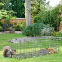 2PCS 24 Inch Humane Live Animal Trap Cage, Galvanized Steel Catch And Release Trap For Squirrel, Rabbit, Chipmunk, Groun