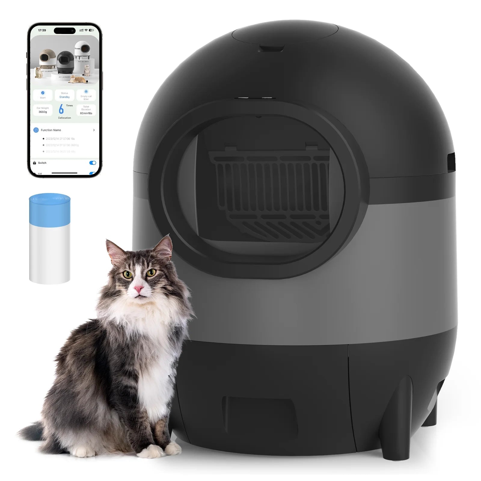 Say goodbye to scooping! 🐾✨ Meet the ultimate Self-Cleaning Cat Litter Box with WiFi & app control! Perfect for multiple cats and designed for easy living! 🐱💖 - BIG FRENCHIES