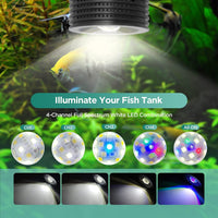LED Aquarium Light, Planted Tank Light 4 Channels Remote Control - BIG FRENCHIES