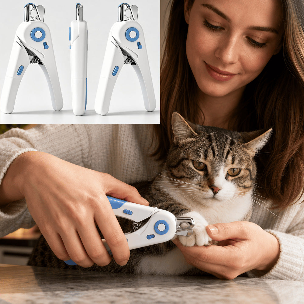 Pet Nail Clippers For Cats & Dogs, Professional Upgraded Pet Nail Trimmer With Safety Guard, Non-Slip Handle, Pet Groomi