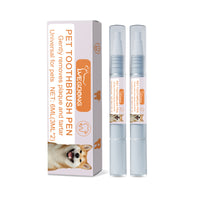 Pet Dental Toothbrush Pen 2Pack Dog Cat Plaque Tartar Remover, Freshen Breath & Soothe Gums