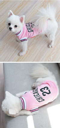 Pet Clothes Basketball Vest Large Mesh Summer Dog Clothes