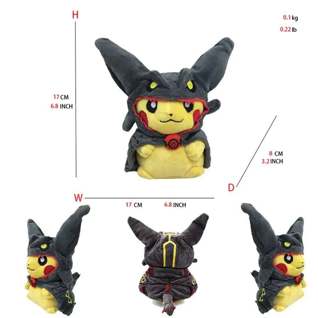 24 Pcs Pokemon Pikachu Cosplay Toys Charizard Snorlax Garchomp Tyranitar Hydreigon Anime Stuffed Plush Cartoon Peluche Dolls - # BOT&G512610001
