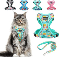 Cat Harness and Leash Set Escape Proof Reflective Adjustable Vest