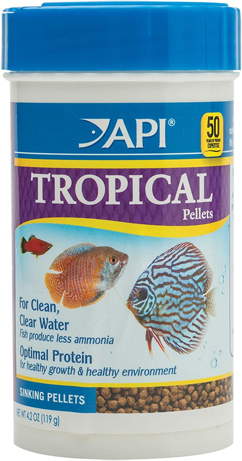 TROPICAL PELLETS Sinking Pellets Fish Food 4.2-Ounce Container, Medium (823B) - BIG FRENCHIES