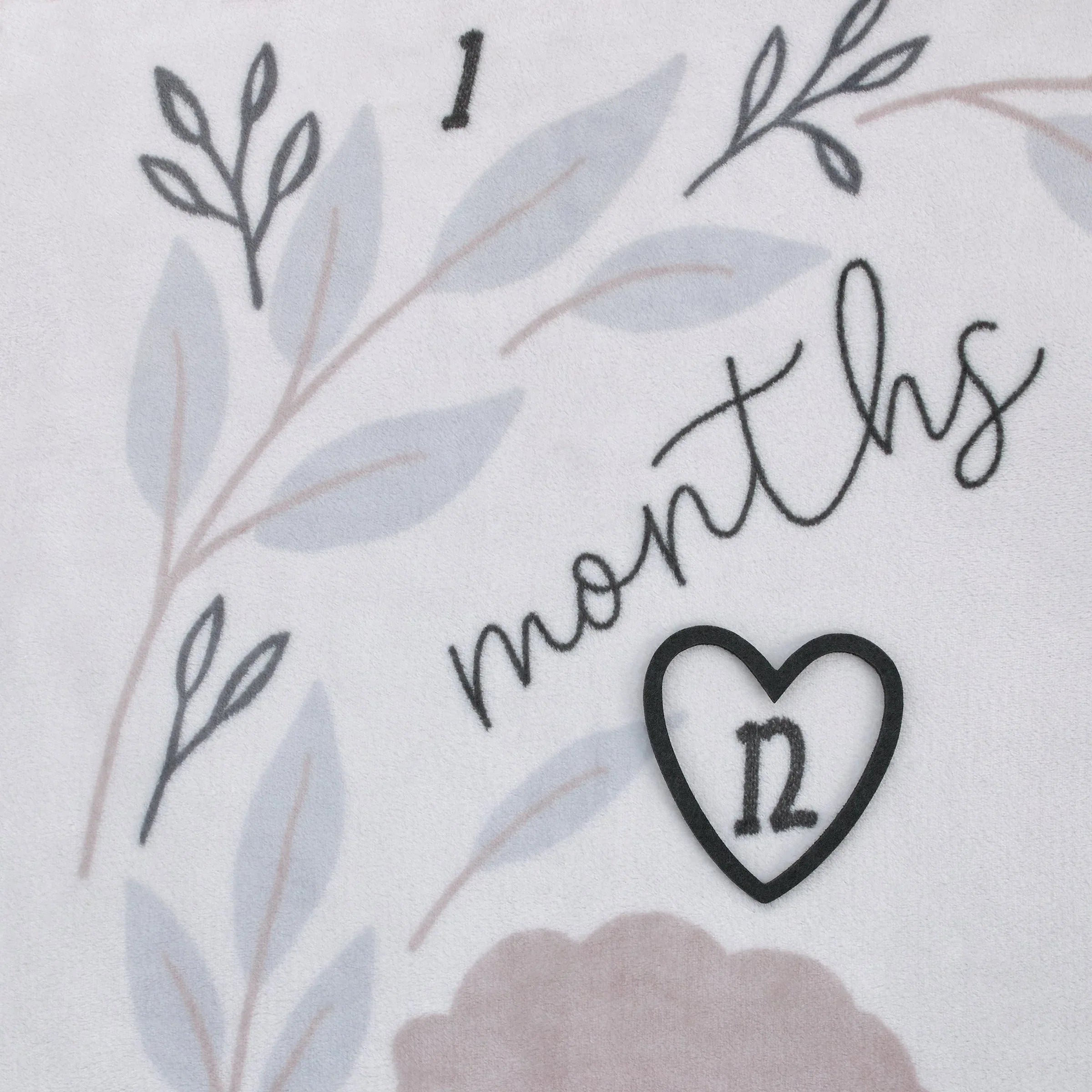 NoJo Together is Better White, Gray, and Taupe Mama and Baby Lamb Milestone Blanket - BIG FRENCHIES