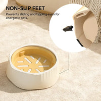 Pink-Dual-purpose Slow Food Bowl, Fast&slow Food Can Be Freely Switched To Adapt To Different Pet Eating Habits, Cross-b