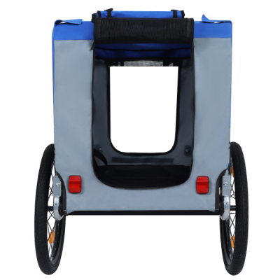 Large Folding Bike Trailer For Dogs 120LB Capacity All-Terrain Pet Carrier, Durable Steel Frame For Cycling, Jogging, Ca