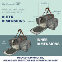 Mr. Peanut's Gold Series Big Apple XL Size Double Expandable Pet Carrier - BIG FRENCHIES