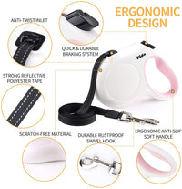Retractable Dog Leash 16ft For Small Dogs Reflective Anti Slip Handle Bags