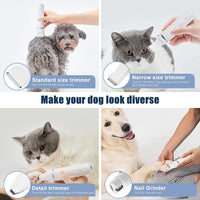 Groom Your Furry Friends Like a Pro! 🐶✂️ Rechargeable, Low Noise Dog Clippers with 4 Trimmer Heads for All Pets! - BIG FRENCHIES
