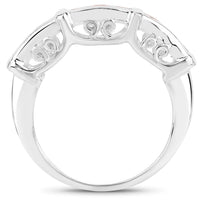 1.08 Carat Genuine Orange Sapphire .925 Sterling Silver Ring