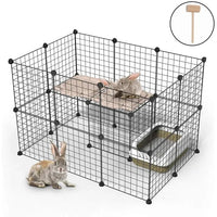Pet Playpen, Small Animal Cage Indoor Portable Metal Wire Yard Fence For Small Animals, Guinea Pigs, Rabbits Kennel Crat
