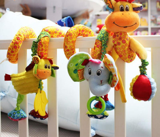 Stuffed Stroller Toys Animal Baby Crib Pram Bed Hanging Educational Infant Baby Rattle For Kids - BIG FRENCHIES