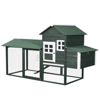 Wooden Chicken Coop, Hen House Outdoor With Run Nesting Box, Asphalt Roof, Removable Tray, Multiple Packages Shipped. Pl