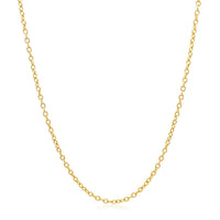 18k Yellow Gold Round Cable Link Chain 1.5mm
