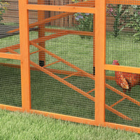Wooden Chicken Coop Run For 6 -10 Chickens, Hen House Add-On With Storage, Perches,Multiple Packages