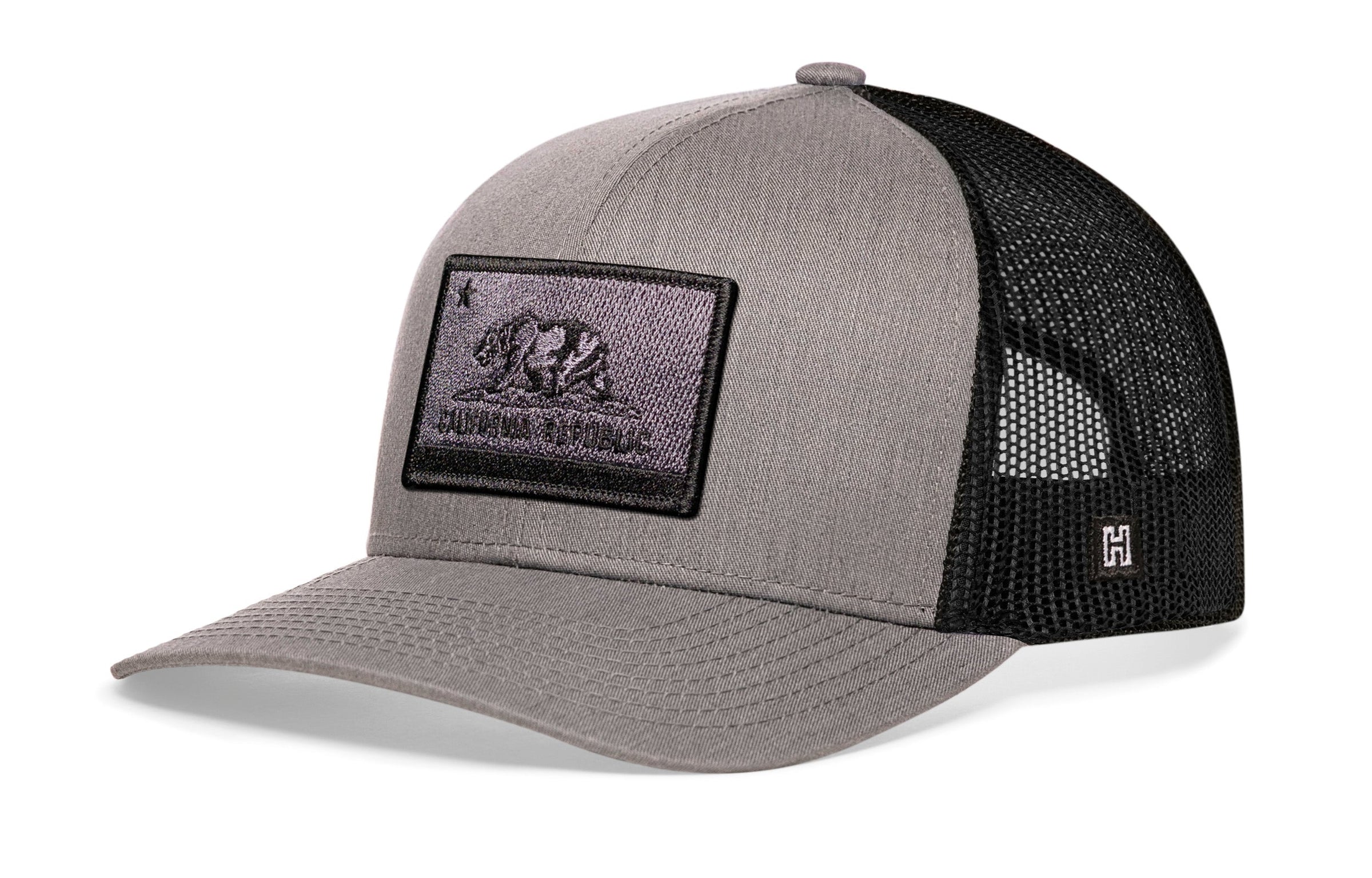 California Flag Trucker Hat  |  Black tactical Snapback