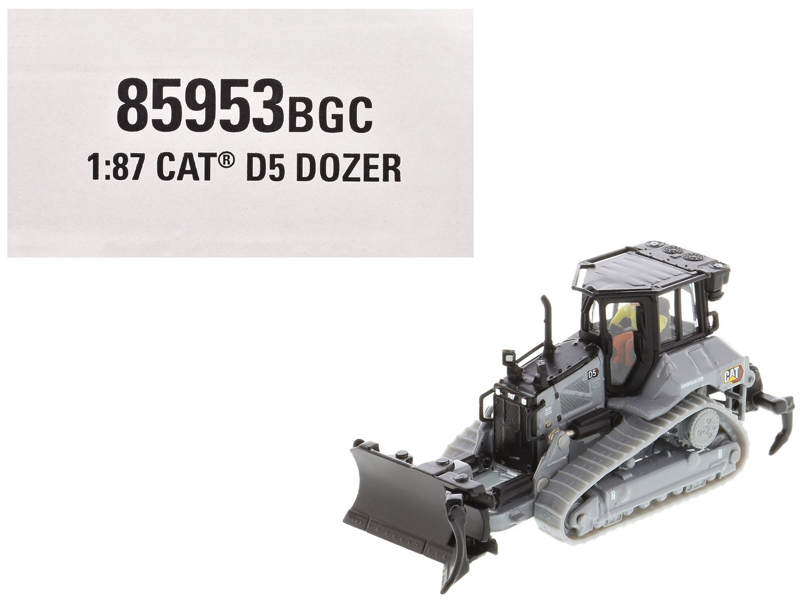 CAT Caterpillar D5 Track-Type Dozer "Centennial" Gray with Operator "High Line Series" 1/87 (HO) Diecast Model by Diecast Masters  free shipping USA