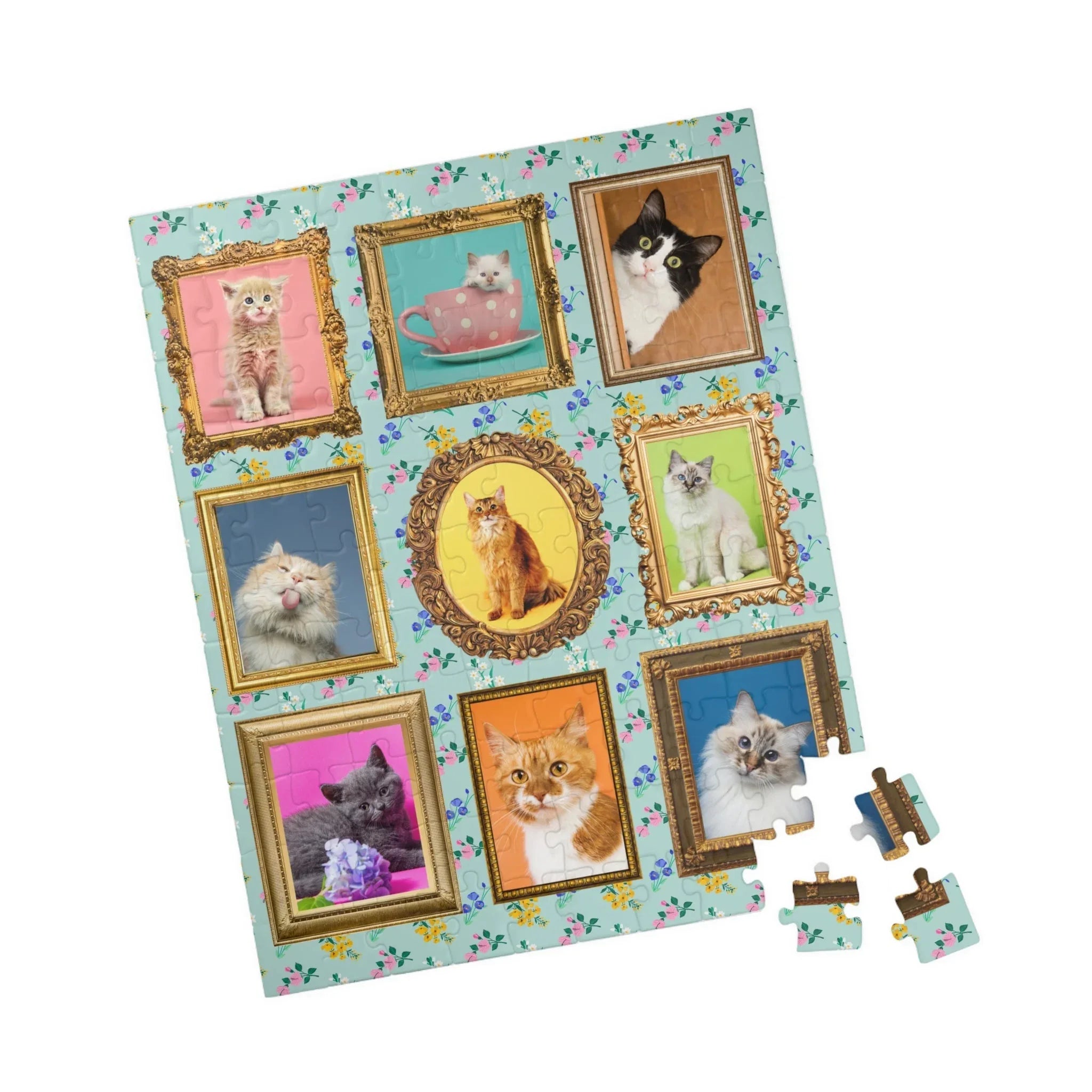Funny Cat Photos in Frames Puzzle - BIG FRENCHIES