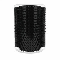 Cat Scratcher Corner Pet Brush Comb Play Cat Toy Plastic Scratch Bristles Arch Massager  Self Groomer with Catnip Pouch Cat Wall Corner Massage Groomer Cat Self Grooming Brush
