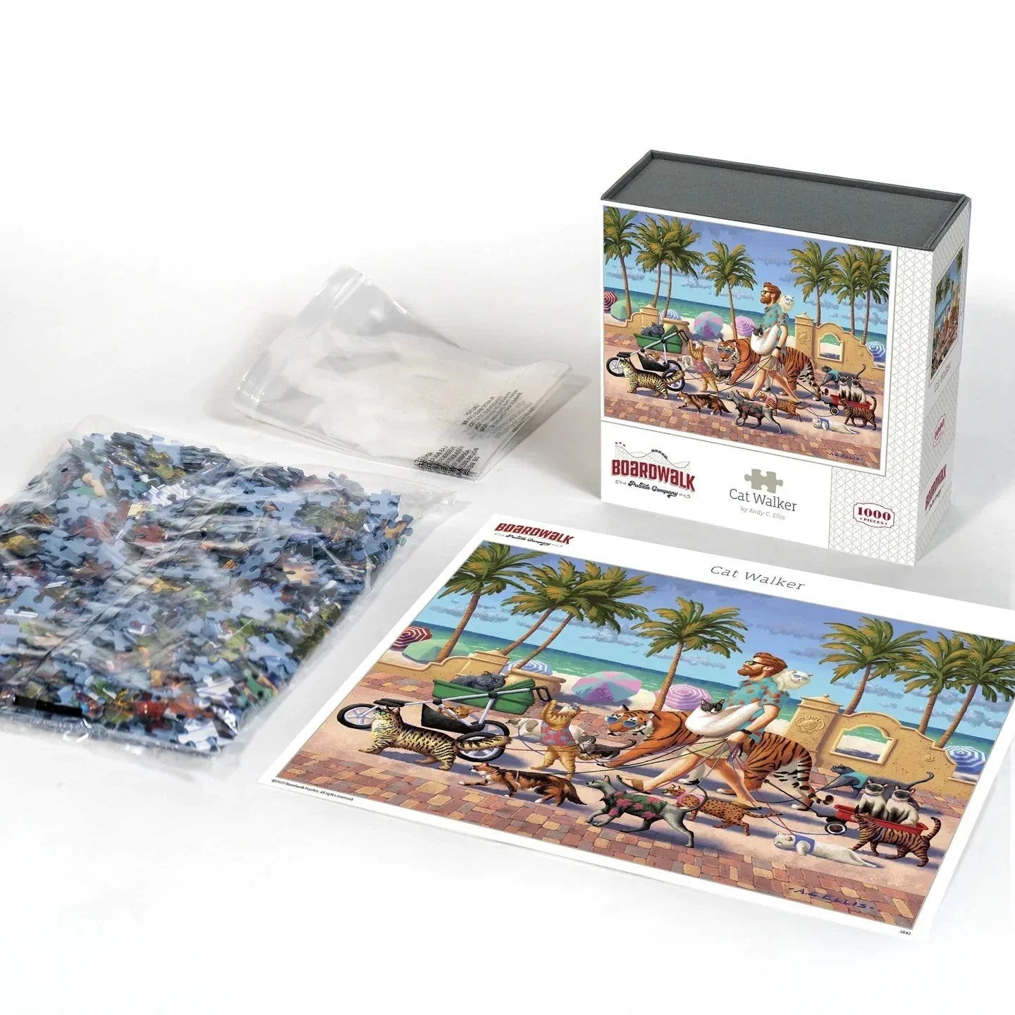 Cat Walker 1000 Piece Jigsaw Puzzle by Boardwalk Puzzle Company - BIG FRENCHIES