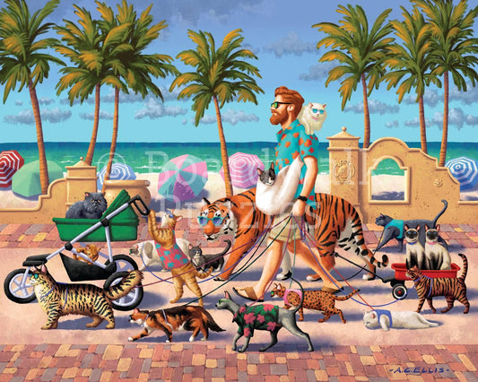 Cat Walker 1000 Piece Jigsaw Puzzle by Boardwalk Puzzle Company - BIG FRENCHIES