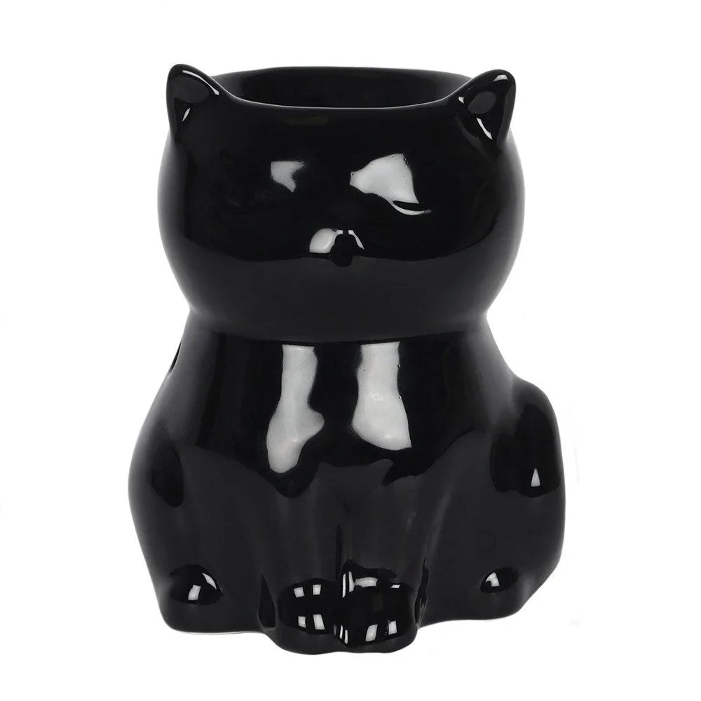 Gothic Black Cat Oil Burner and Wax Warmer - BIG FRENCHIES