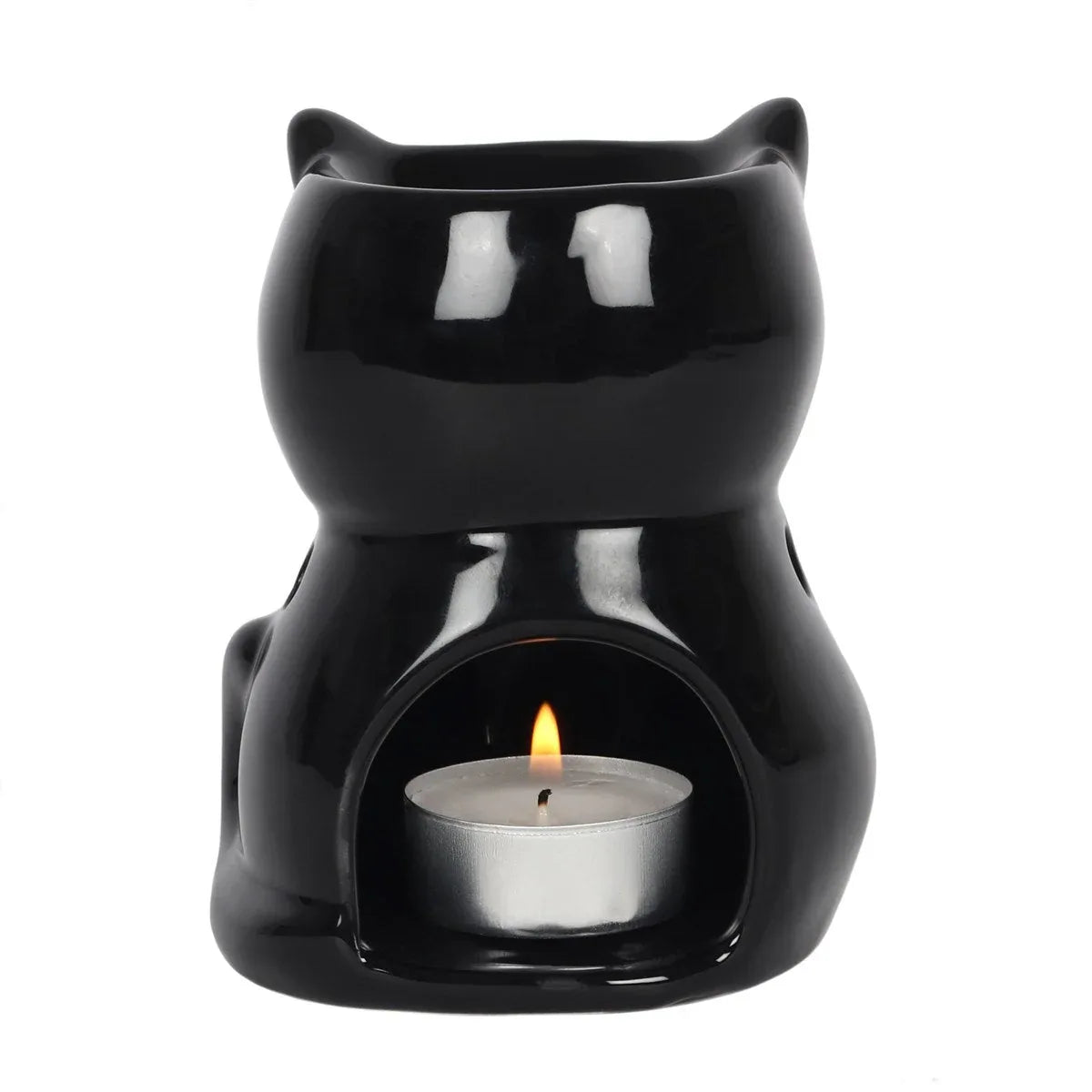 Gothic Black Cat Oil Burner and Wax Warmer - BIG FRENCHIES