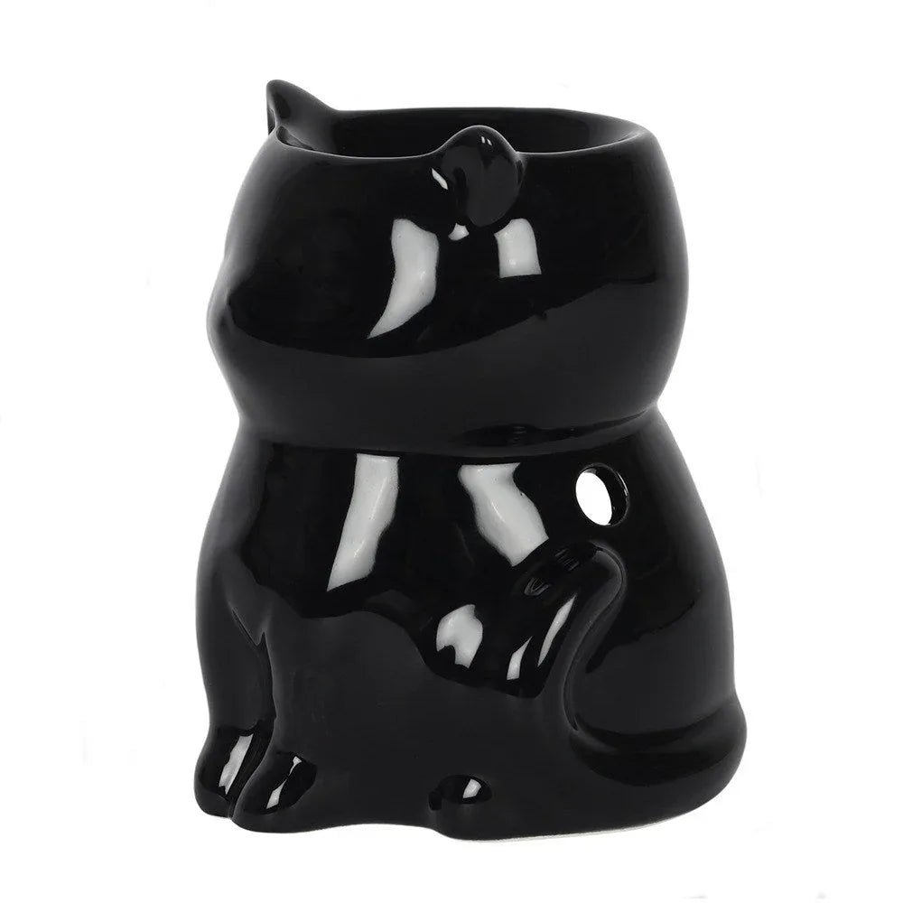 Gothic Black Cat Oil Burner and Wax Warmer - BIG FRENCHIES