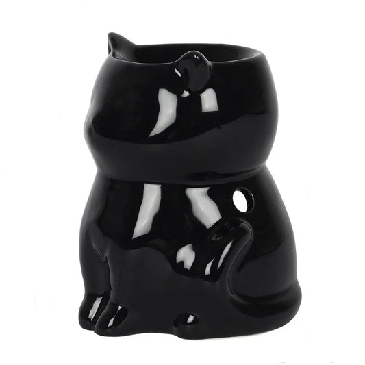 Gothic Black Cat Oil Burner and Wax Warmer - BIG FRENCHIES