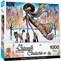 Catwalk Couture - Chic Kitty Stroll 1000 Piece Jigsaw Puzzle by Masterpieces Puzzles - BIG FRENCHIES