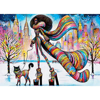 Catwalk Couture - Chic Kitty Stroll 1000 Piece Jigsaw Puzzle by Masterpieces Puzzles - BIG FRENCHIES