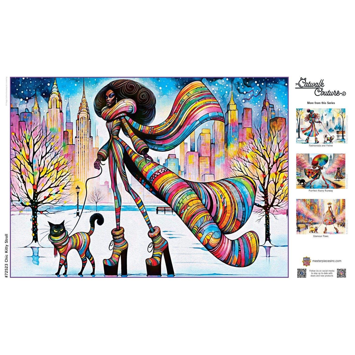 Catwalk Couture - Chic Kitty Stroll 1000 Piece Jigsaw Puzzle by Masterpieces Puzzles - BIG FRENCHIES