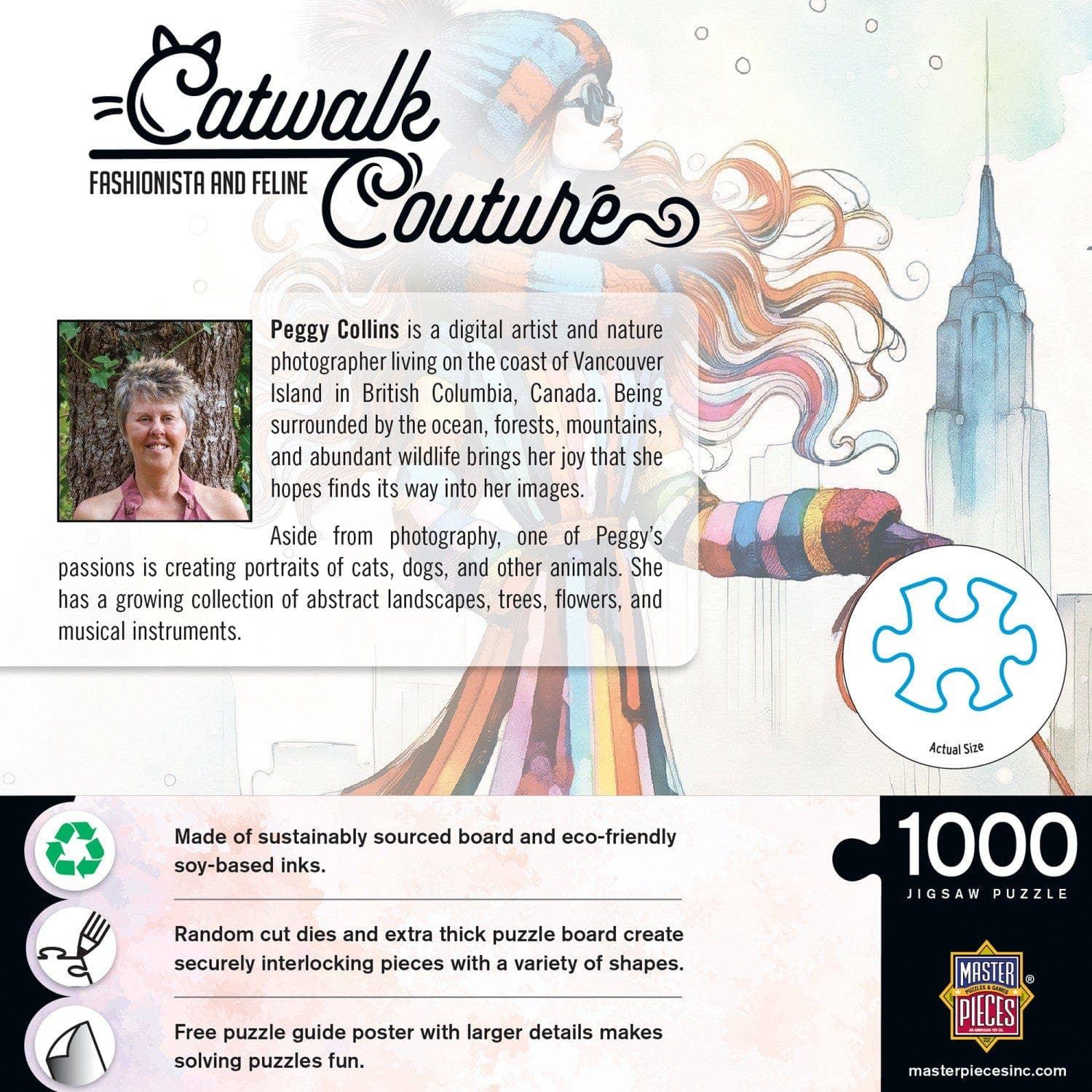 Catwalk Couture - Fashionista and Feline 1000 Piece Jigsaw Puzzle by Masterpieces Puzzles - BIG FRENCHIES