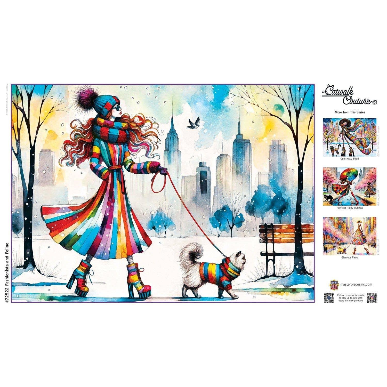 Catwalk Couture - Fashionista and Feline 1000 Piece Jigsaw Puzzle by Masterpieces Puzzles - BIG FRENCHIES