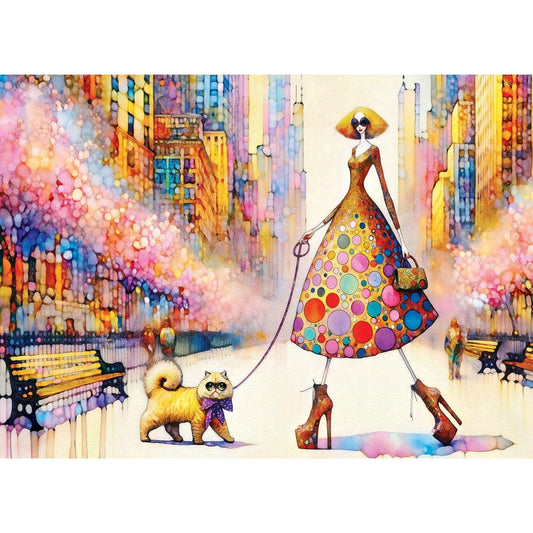 Catwalk Couture - Glamour Paws 1000 Piece Jigsaw Puzzle by Masterpieces Puzzles - BIG FRENCHIES