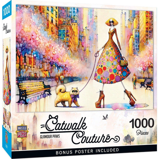 Catwalk Couture - Glamour Paws 1000 Piece Jigsaw Puzzle by Masterpieces Puzzles - BIG FRENCHIES