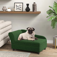 Pet Sofa Bed For Cats And Small Dogs With Storage, Comfortable Pet Couch With Hidden Storage Compartment, Soft Cushioned