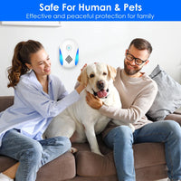 6 Pack Ultrasonic Pest Repeller, Wide Coverage Dual-Frequency Pest Control for Home Apartment Hotel Office