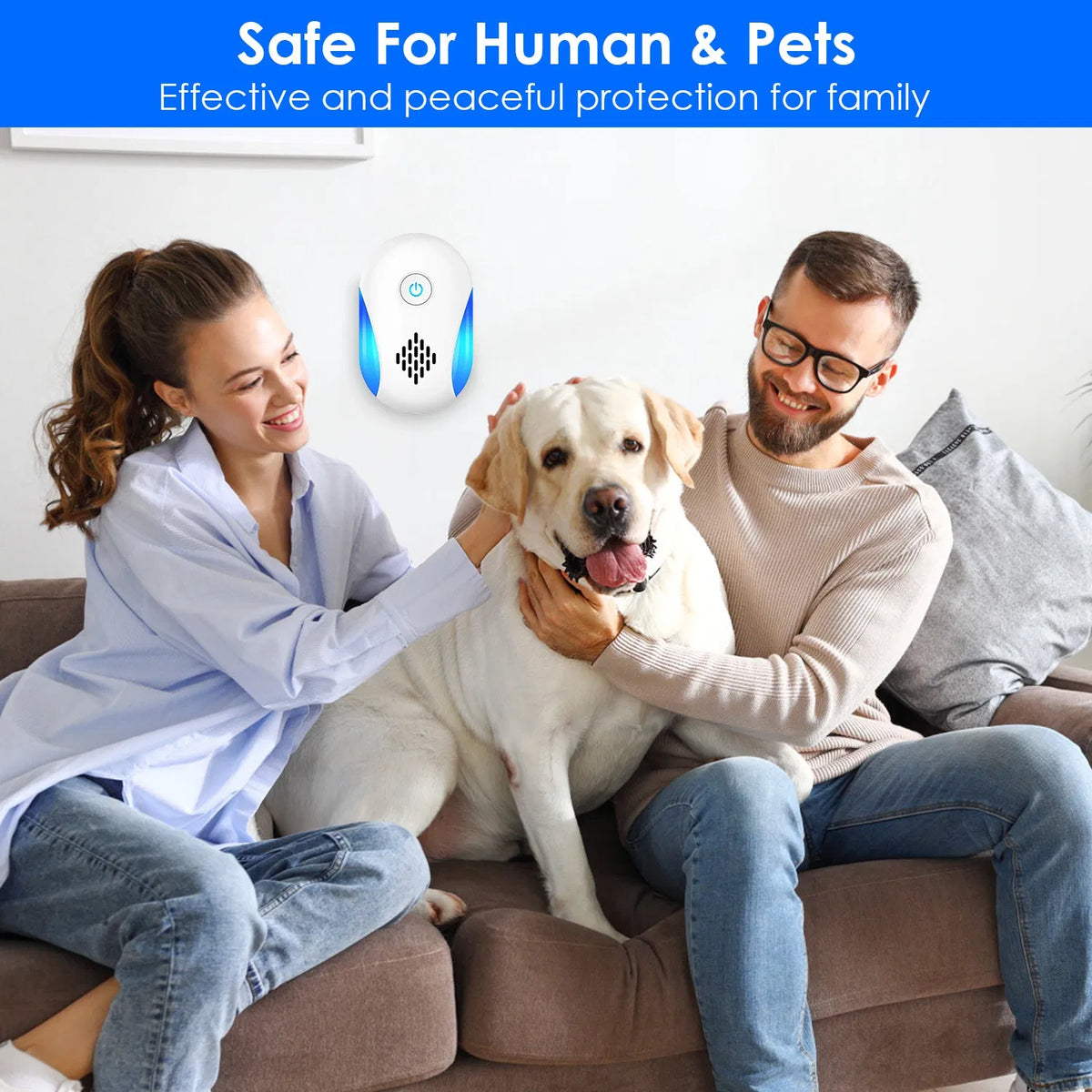 6 Pack Ultrasonic Pest Repeller, Wide Coverage Dual-Frequency Pest Control for Home Apartment Hotel Office