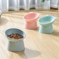 Tilted Cat Food Bowl Elevated Cat Bowl Ergonomic Raised Cat Food Bowl Anti Vomiting Plastic Feeding Bowl Non Slip For Cats Dogs