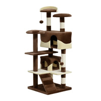 53" Cat Tree Scratching Large Kitten Play House Multi-Level Activity Center Pet Furniture