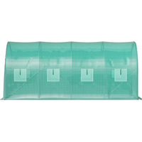 VEVOR Walk-in Tunnel Greenhouse, 14.8 X 6.6 X 6.6 Ft Portable Plant Hot House W Galvanized Steel Hoops, 1 Top Beam, Diag